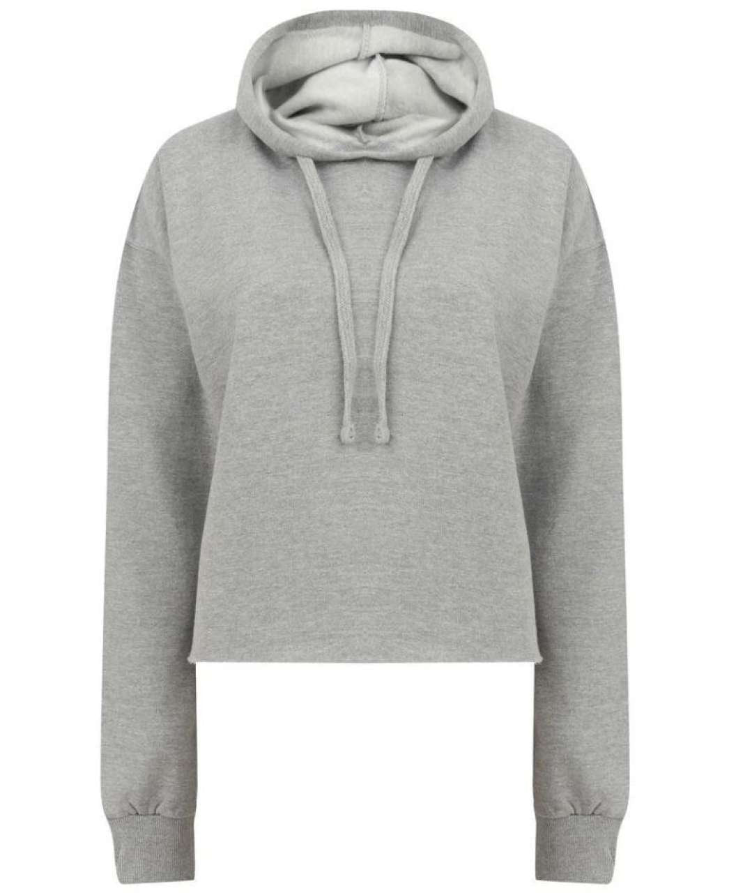 WOMEN'S CROPPED SLOUNGE HOODY – Heather Grey | PrintoTerra