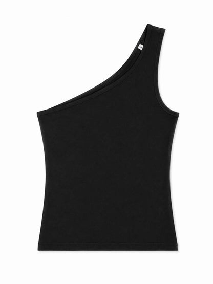 WOMENS FITTED ONE SHOULDER TOP | PrintoTerra