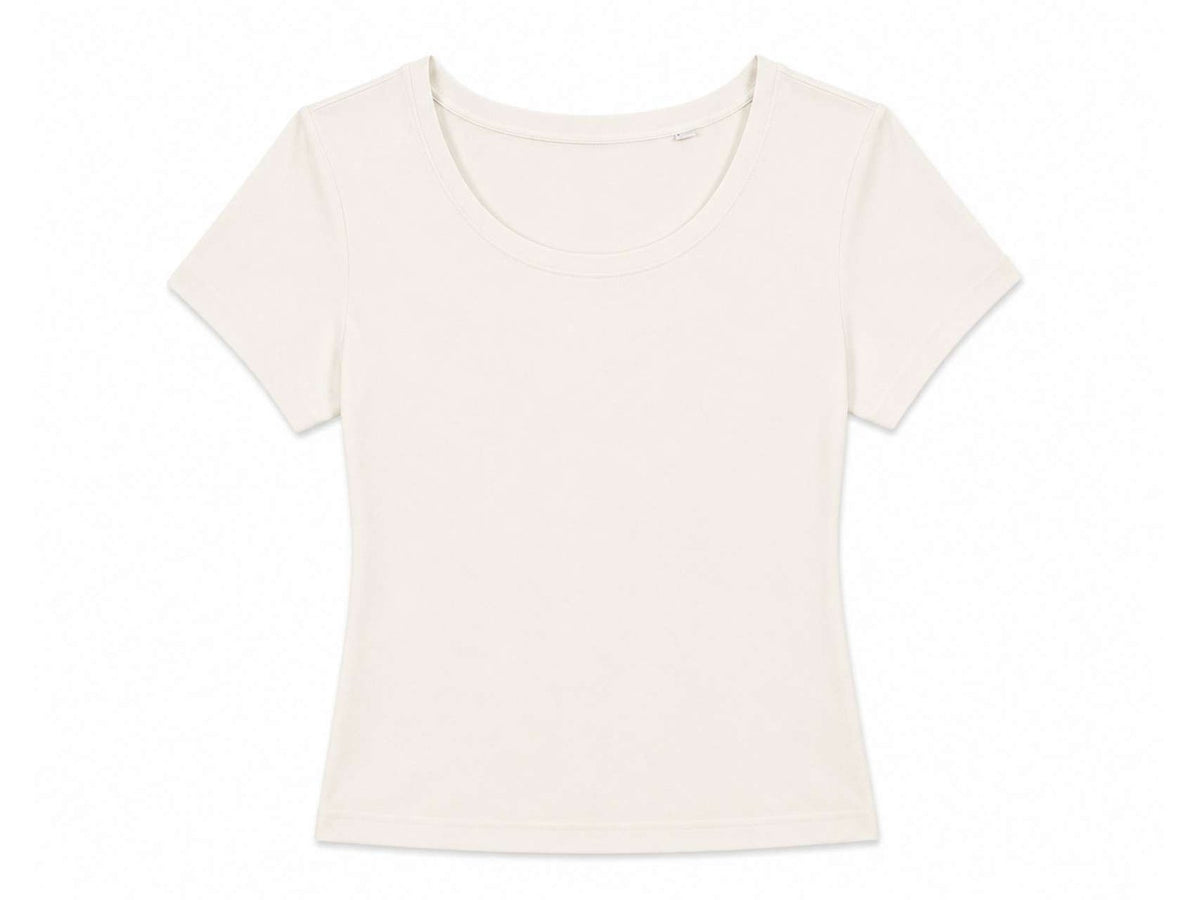 WOMENS FITTED CROP TOP – Off White | PrintoTerra